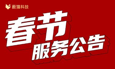 薮猫科技春节期间服务公告