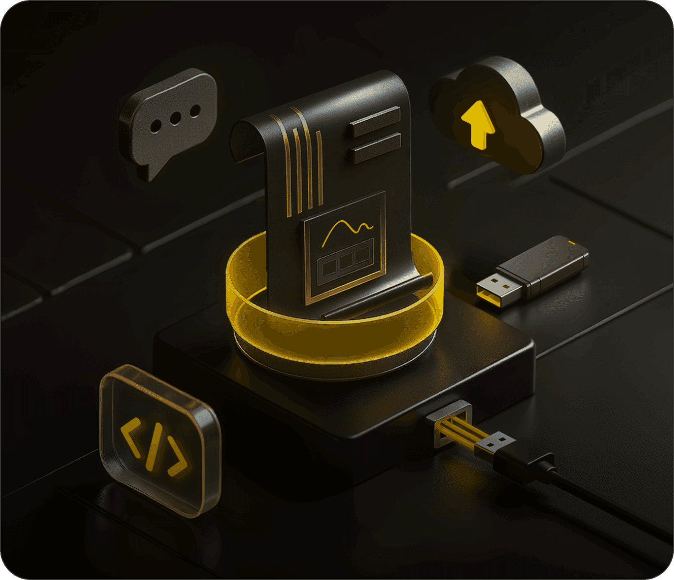 Diagram highlighting monitoring of exported user data